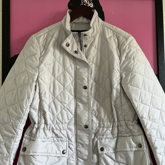 Coach Quilted Jacket Size S Cream - Picture 1 of 9